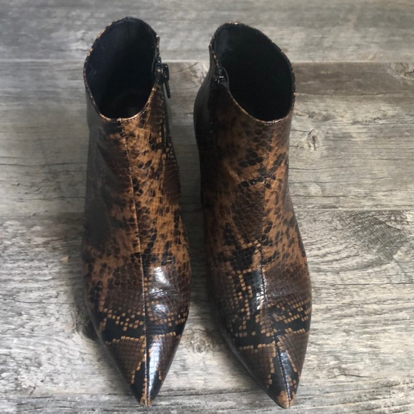 Jeffrey Campbell Final Snake Print Python Boots - Picture 3 of 7